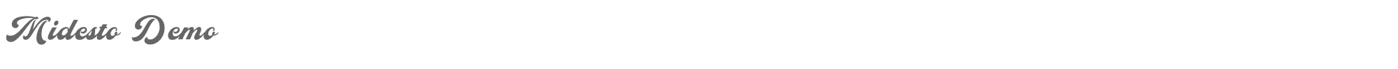 Sample characters Midesto Font